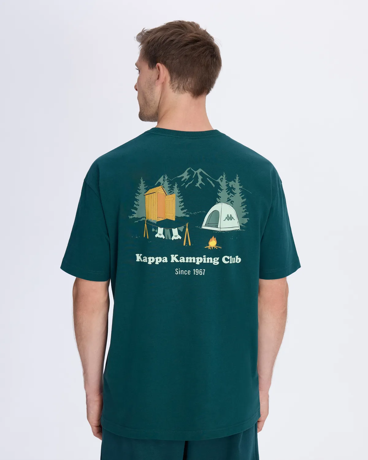 Yeşil Authentic Graphik Parker Unisex Petrol Yeşili Comfort Fit Tişört