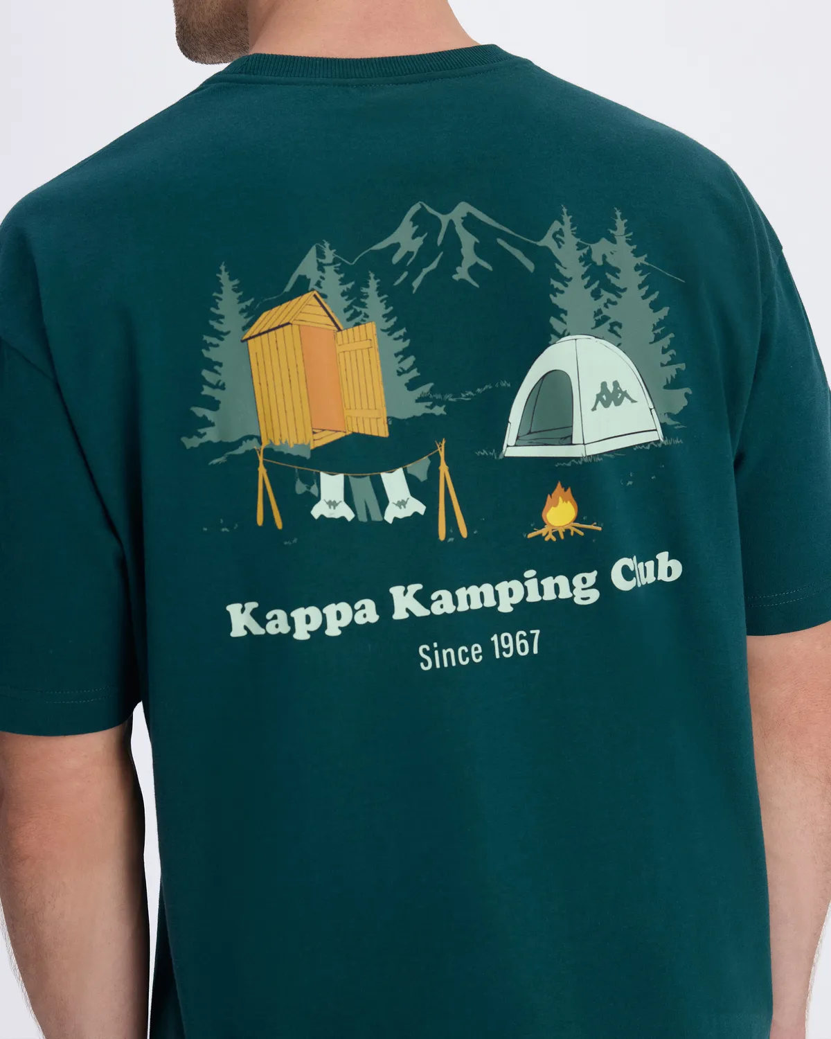 Yeşil Authentic Graphik Parker Unisex Petrol Yeşili Comfort Fit Tişört