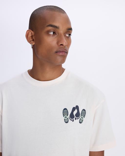 Beyaz Authentic Graphik Pirat Unisex Beyaz Comfort Fit Tişört - KAPPA® Türkiye