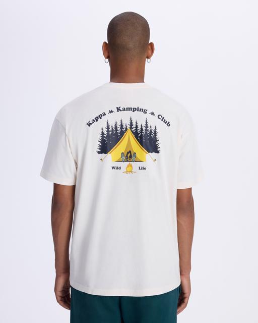 Beyaz Authentic Graphik Pirat Unisex Beyaz Comfort Fit Tişört - KAPPA® Türkiye