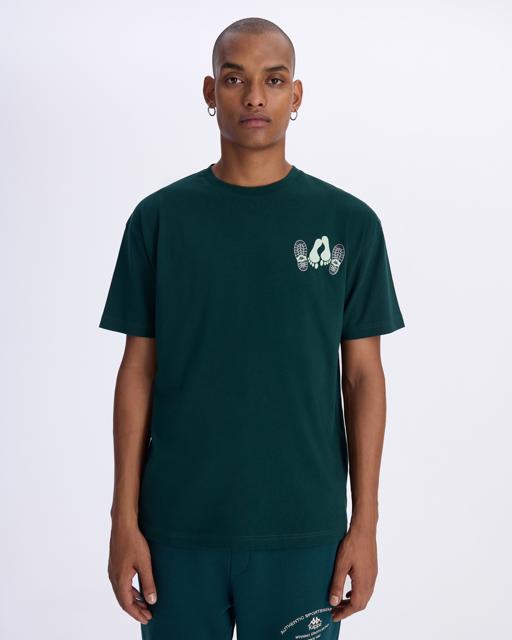 Yeşil Authentic Graphik Pirat Unisex Petrol Yeşili Comfort Fit Tişört - KAPPA® Türkiye