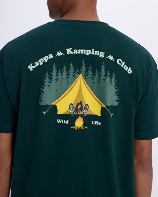 Yeşil Authentic Graphik Pirat Unisex Petrol Yeşili Comfort Fit Tişört - KAPPA® Türkiye