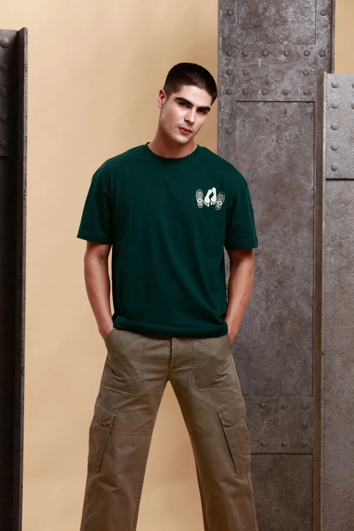 Yeşil Authentic Graphik Pirat Unisex Petrol Yeşili Comfort Fit Tişört