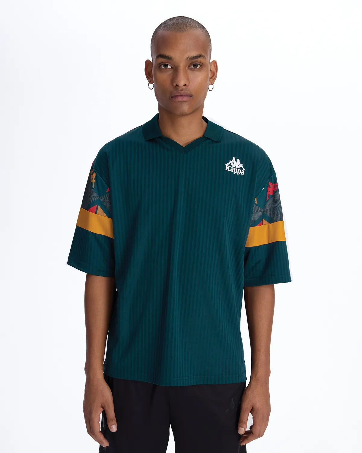 Authentic Heritage Polik Erkek Haki-Hardal Oversize Tişört | KAPPA