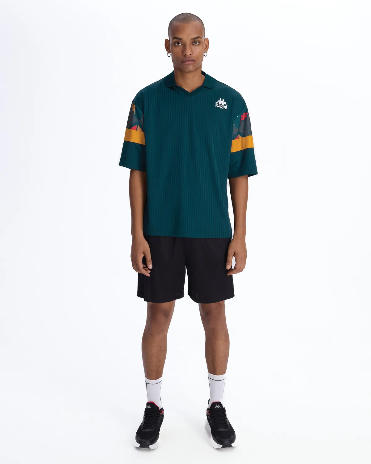 Authentic Heritage Polik Erkek Haki-Hardal Oversize Tişört | KAPPA