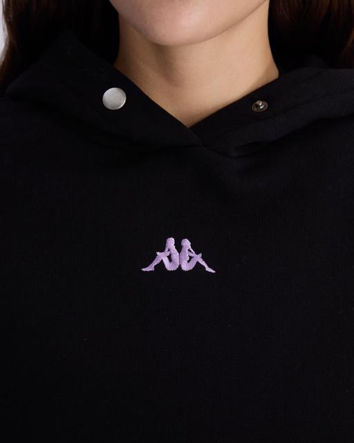 Siyah Authentic Alena Hoodie Kadın Siyah Oversize Fit Hoodie - KAPPA® Türkiye