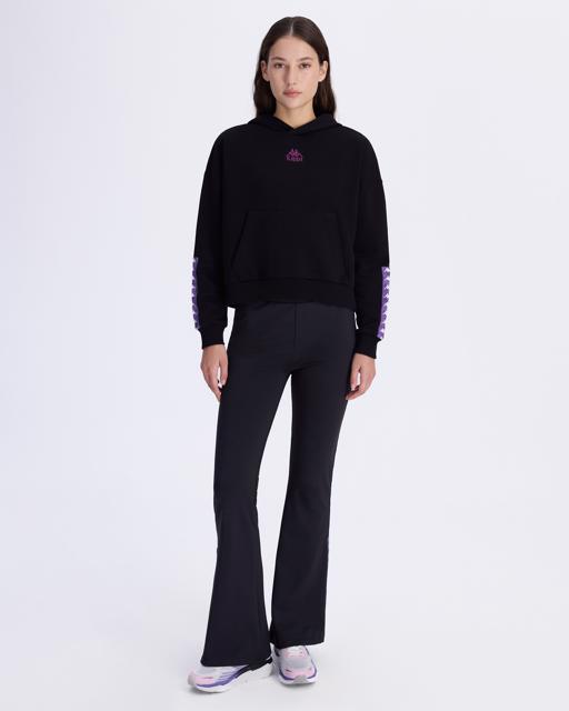 Siyah Authentic Alcott Hoodie Kadın Siyah Comfort Fit Hoodie - KAPPA® Türkiye