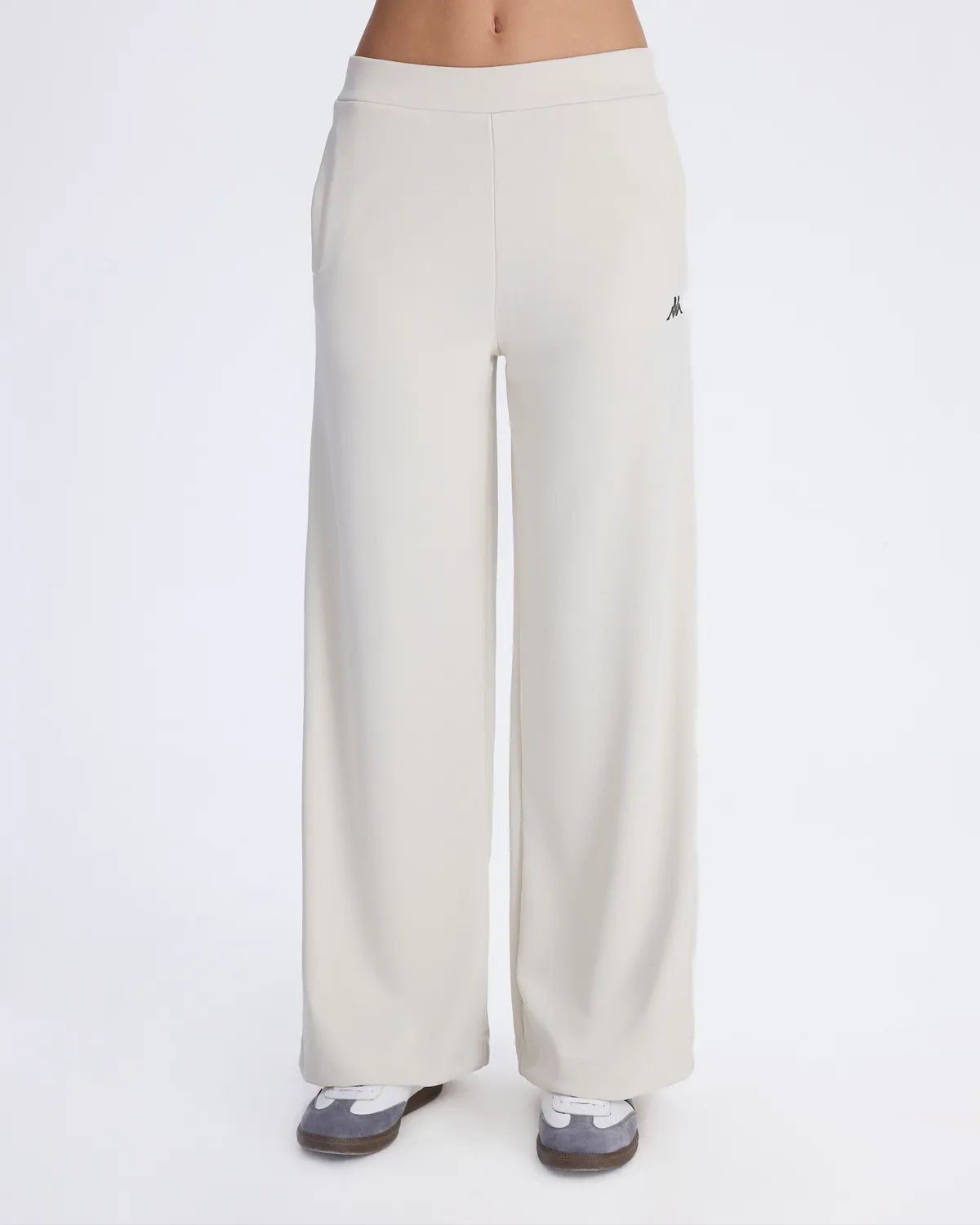 Beyaz Authentic Avy Pant Kadın Taş Rengi-Siyah Comfort Fit Eşofman Altı