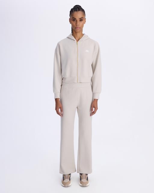 Beyaz Belen Kadın Taş Rengi Comfort Fit Fermuarlı Eşofman Üstü - KAPPA® Türkiye