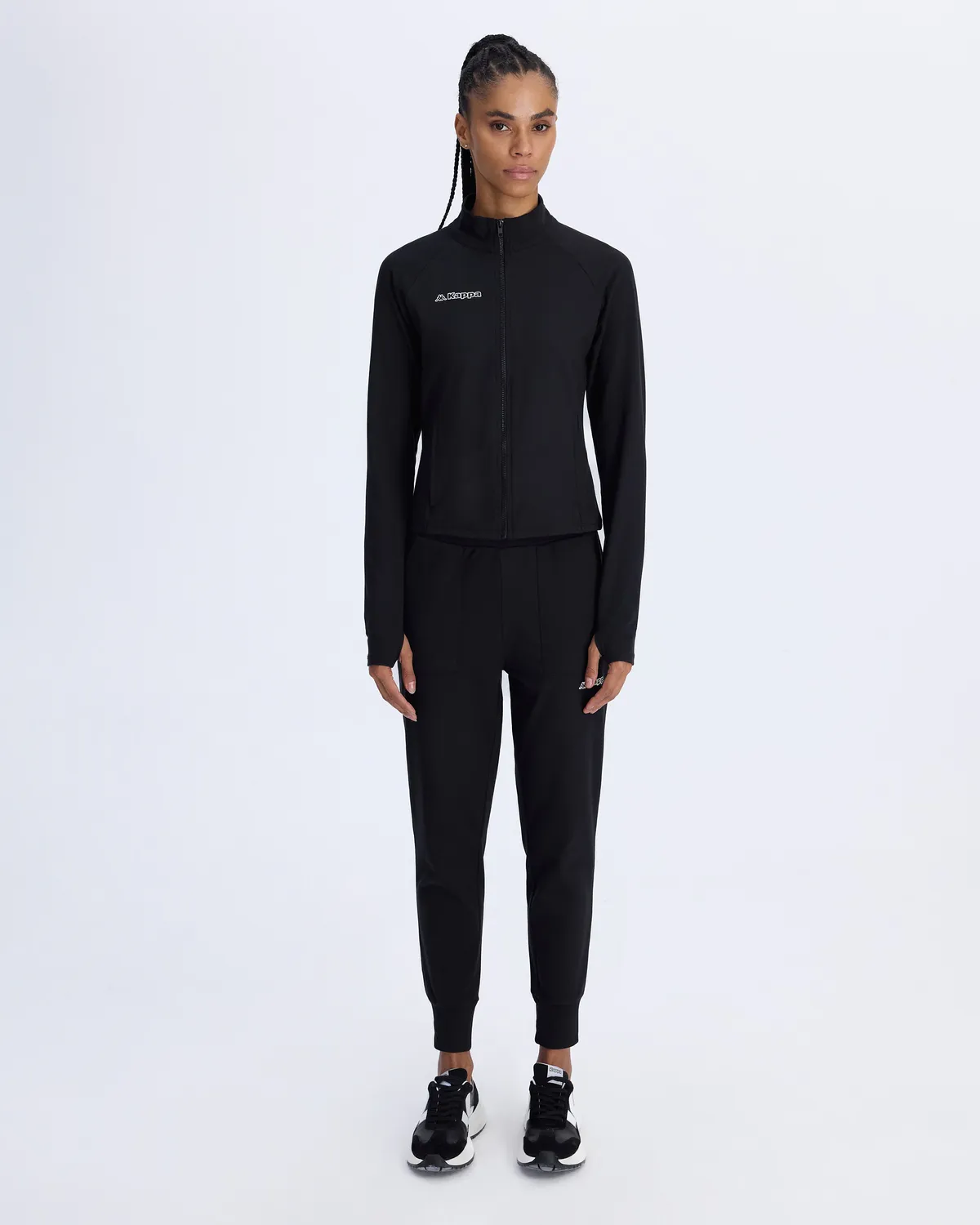 Siyah Berry Full Zip Kadın Siyah Regular Fit Fermuarlı Eşofman Üstü