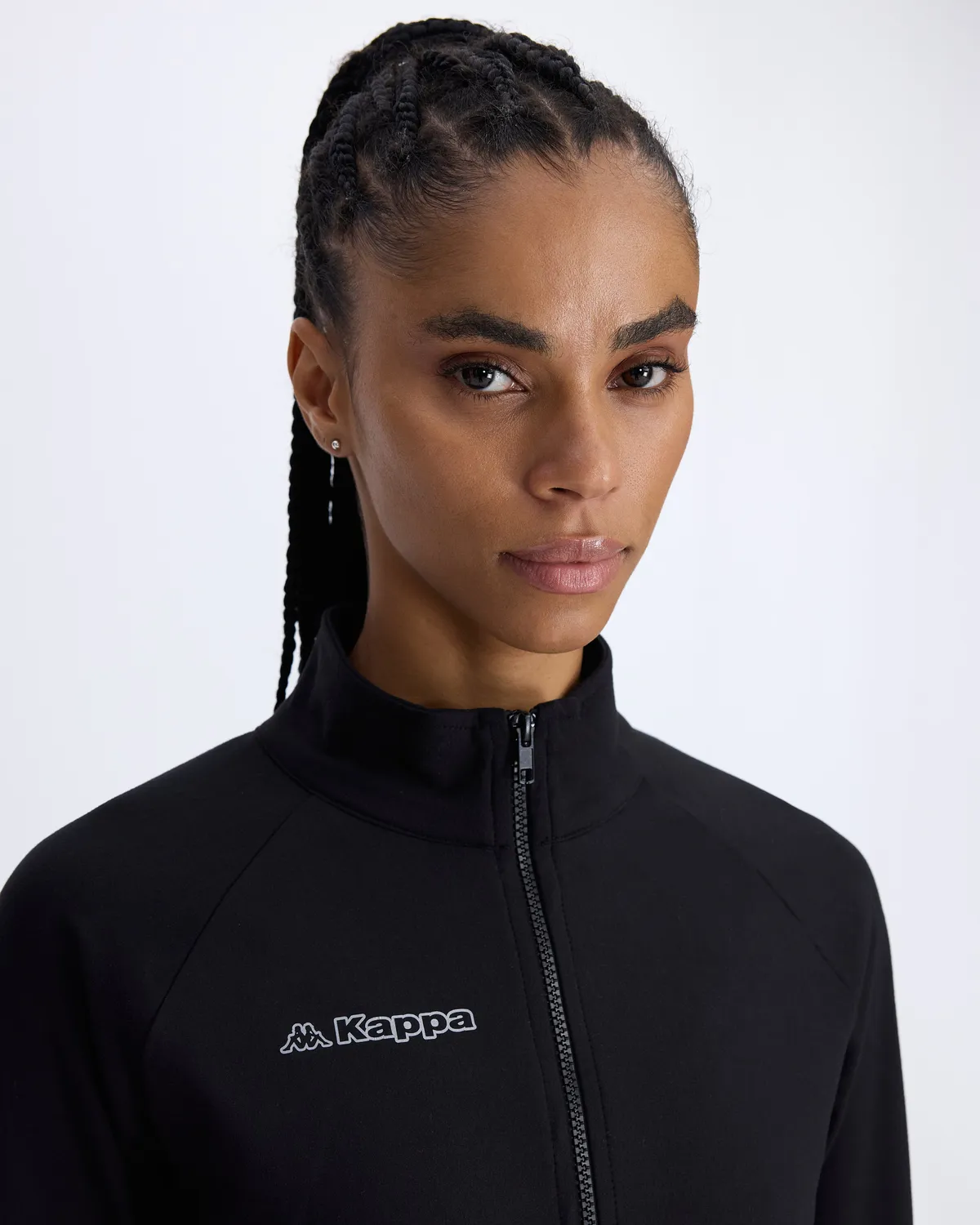 Siyah Berry Full Zip Kadın Siyah Regular Fit Fermuarlı Eşofman Üstü