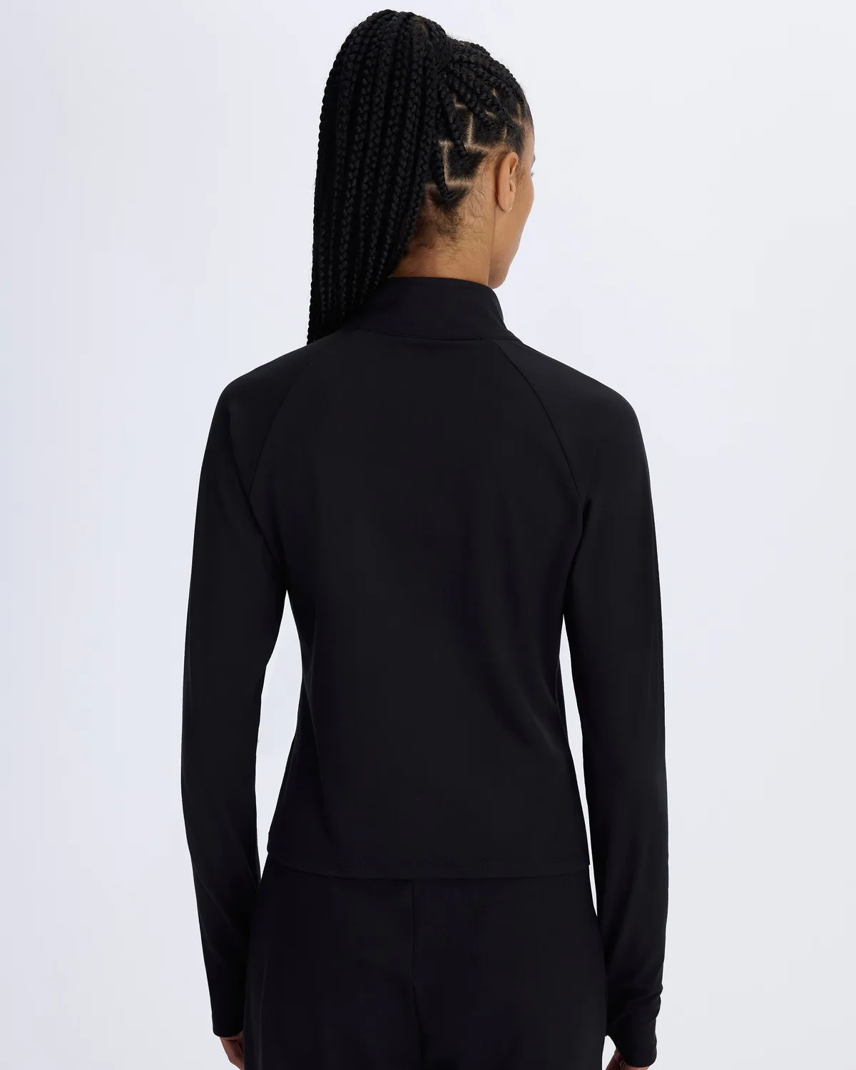 Siyah Berry Full Zip Kadın Siyah Regular Fit Fermuarlı Eşofman Üstü