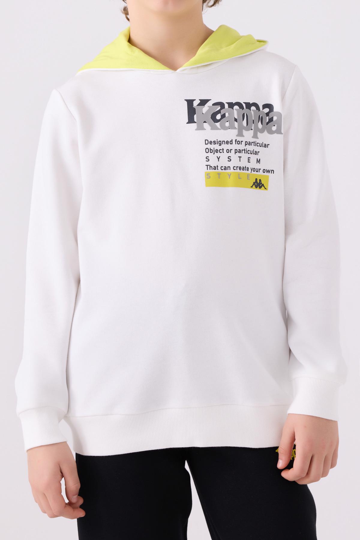 Douglas Erkek Çocuk Ekru Regular Sweatshirt | KAPPA® Türkiye