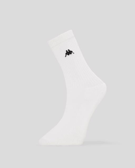 Beyaz Taty 3pack Unisex Beyaz- Siyah-Gri Çorap - KAPPA® Türkiye