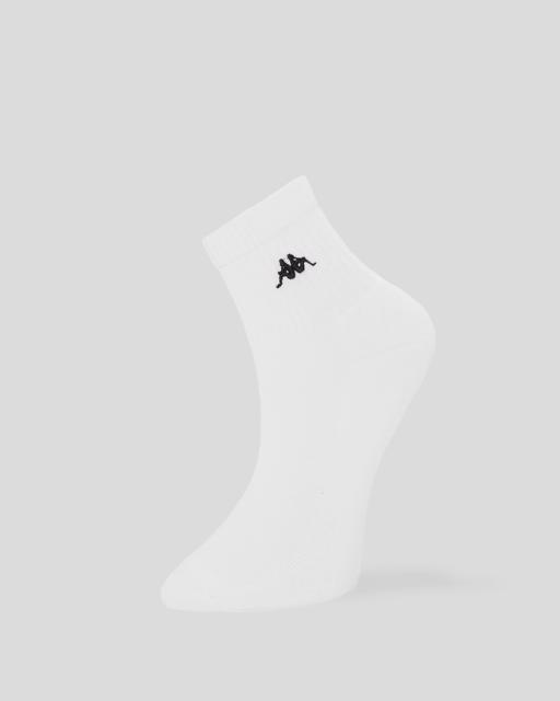 Beyaz Osta 3pack Unisex Beyaz- Siyah-Gri Çorap - KAPPA® Türkiye