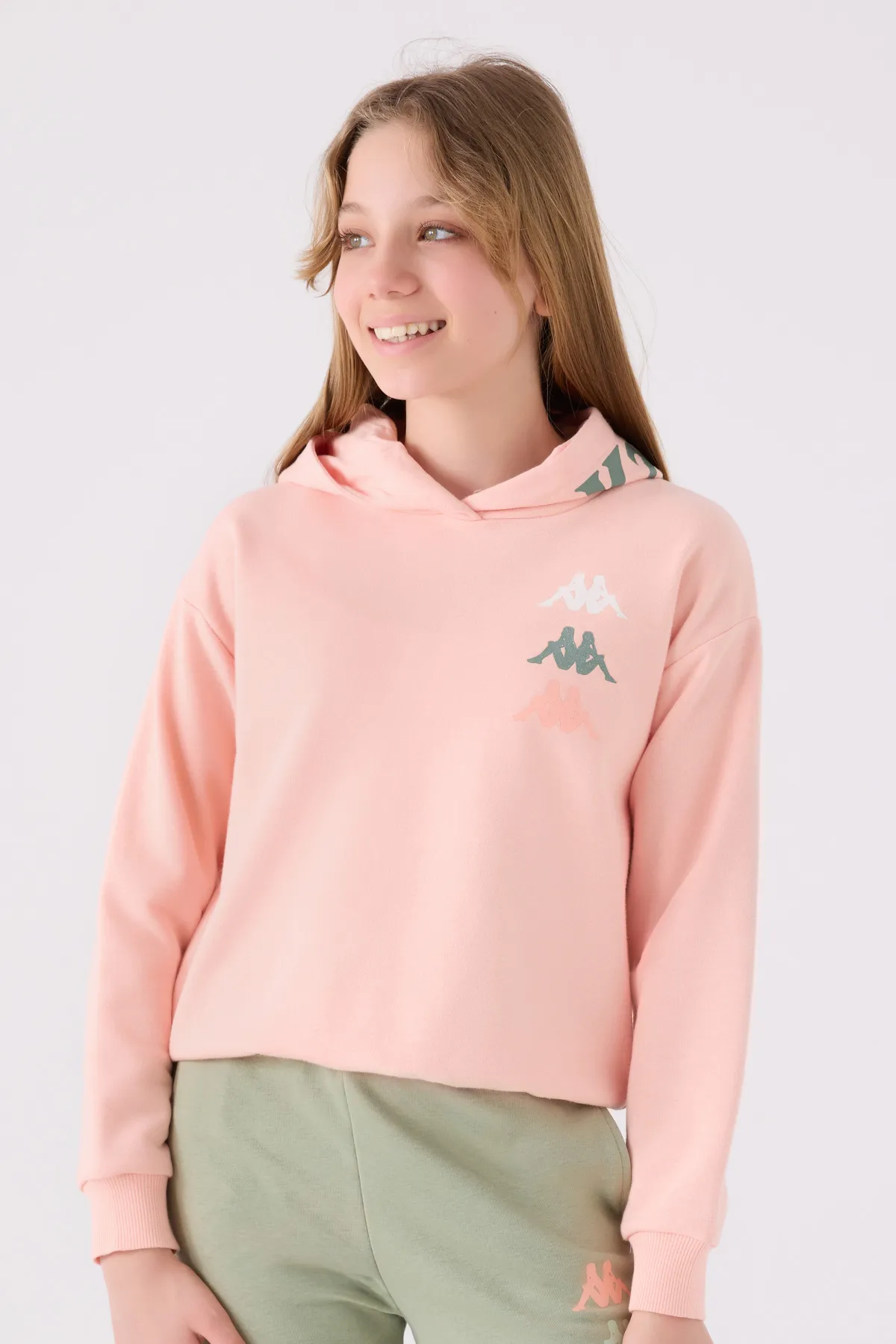 Turuncu Authentic  Danita Kız Çocuk Somon Regular Sweatshirt
