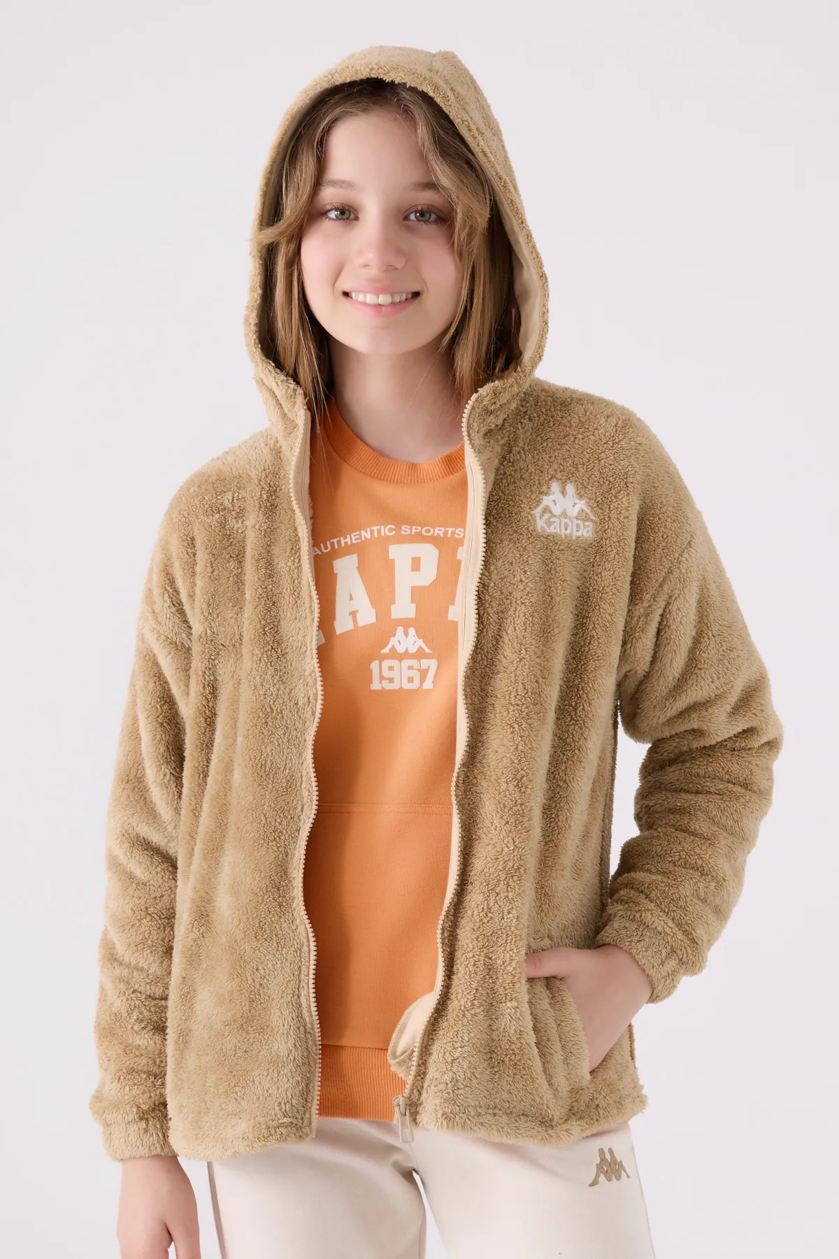 Bej Authentic  Dara Kız Çocuk Bej Regular Fit Sherpa