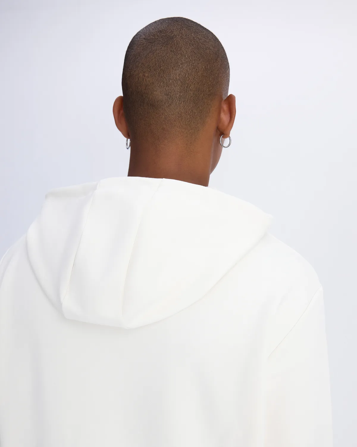 Beyaz Logo Brian Hoodie Erkek Beyaz Regular Fit Hoodie