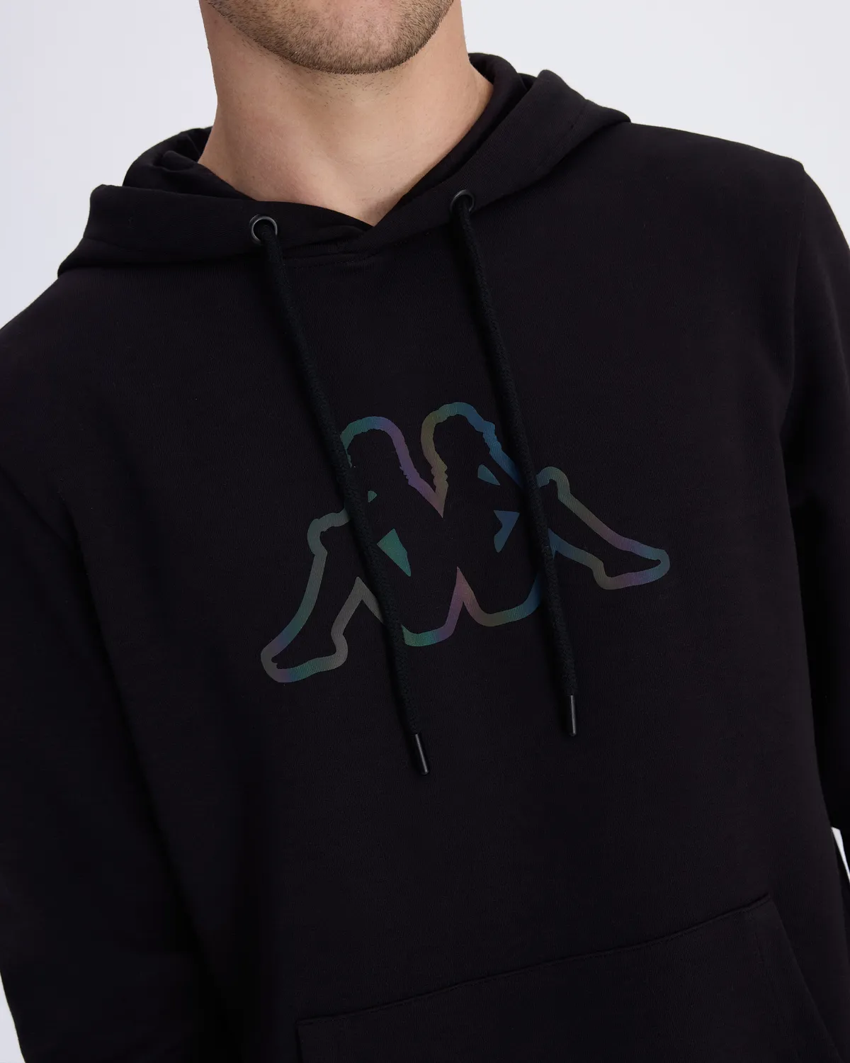 Siyah Logo Brian Hoodie Erkek Siyah Regular Fit Hoodie