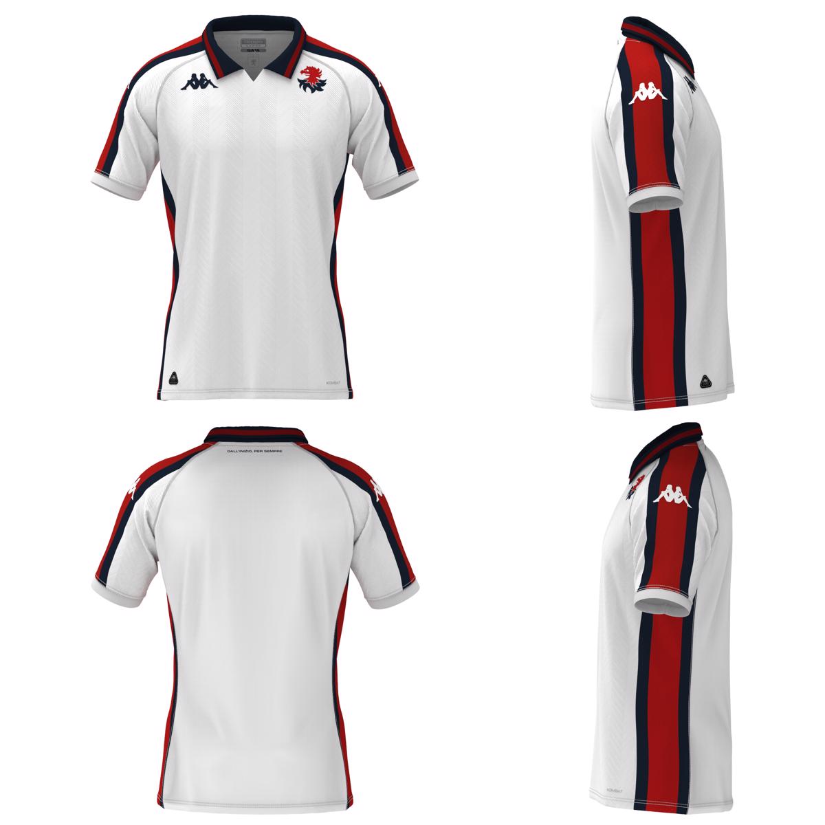 Kombat 2025 Genoa Away Erkek Beyaz Regular Forma | KAPPA® Türkiye