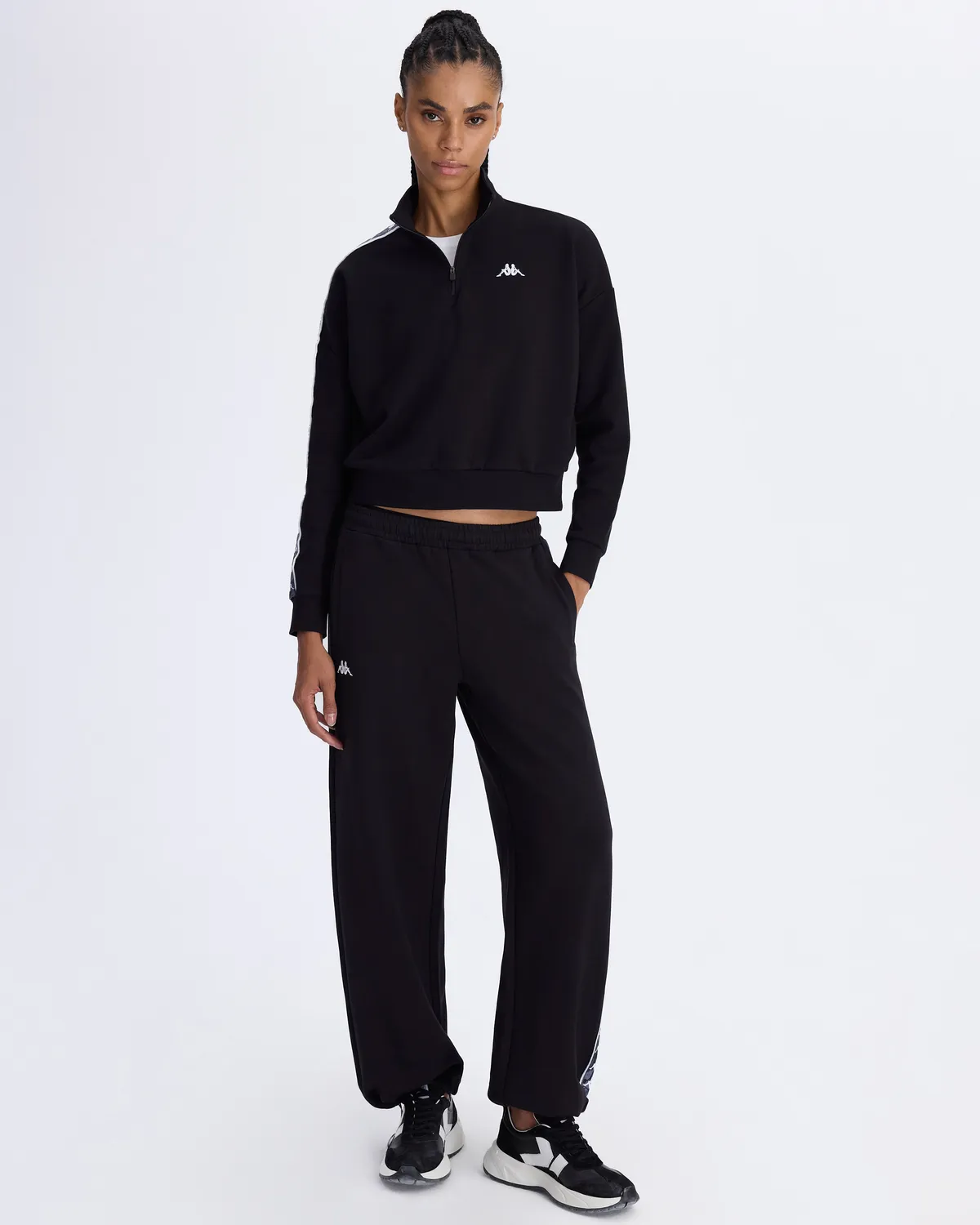 Siyah Authentic 222 Banda Petuniagt Kadın Siyah Oversize Fit Eşofman Altı