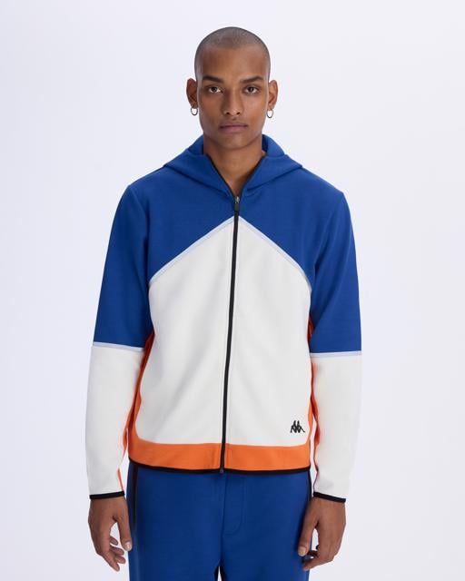 Mavi Authentic 
nisty Full Zip Erkek Mavi-Beyaz Regular Fit Fermuarlı Eşofman Üstü - KAPPA® Türkiye