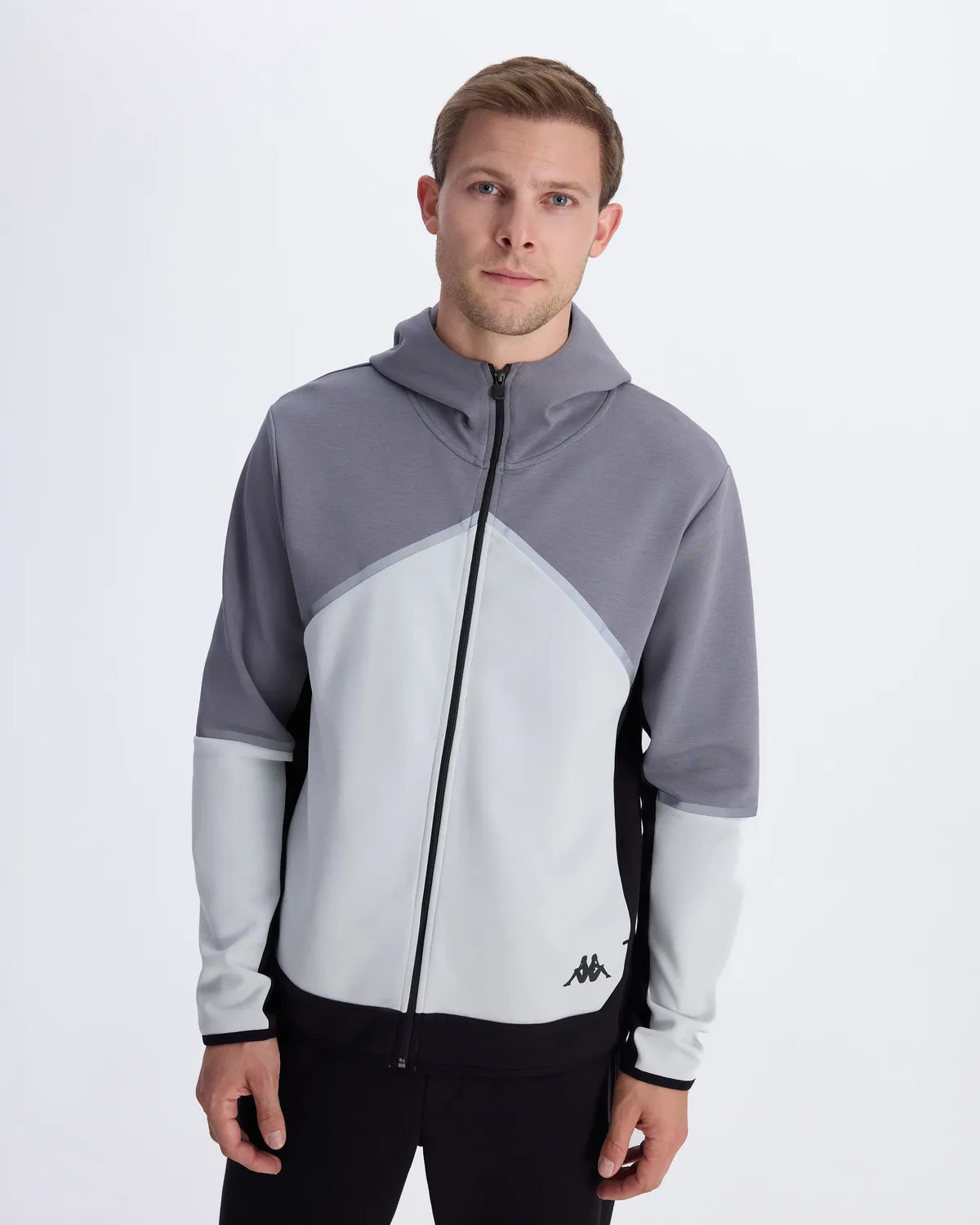 Gri Authentic 
nisty Full Zip Erkek Gri-Siyah Regular Fit Fermuarlı Eşofman Üstü