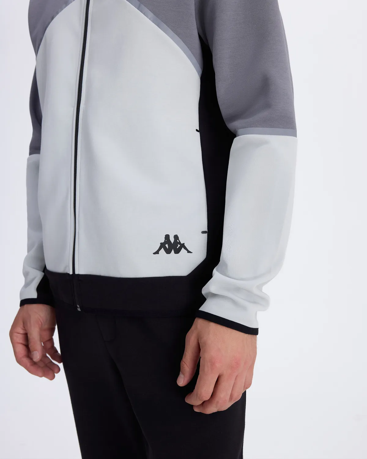 Gri Authentic 
nisty Full Zip Erkek Gri-Siyah Regular Fit Fermuarlı Eşofman Üstü