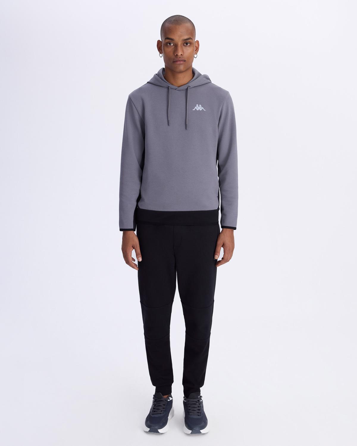 Authentic Lake Erkek Antrasit Regular Hoodie | KAPPA® Türkiye