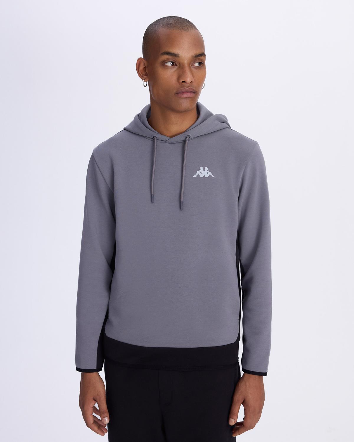 Authentic Lake Erkek Antrasit Regular Hoodie | KAPPA® Türkiye
