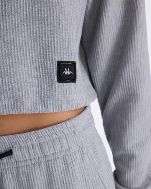 Gri Sanabria Kadın Gri Oversize Fit Sweatshirt - KAPPA® Türkiye