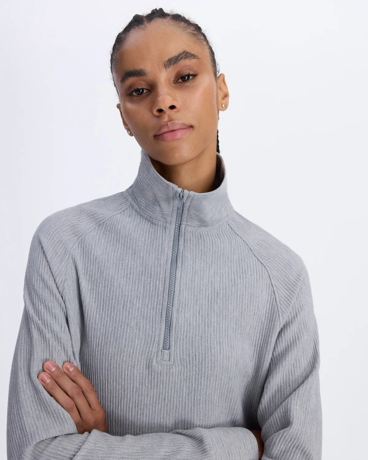 Gri Sanabria Kadın Gri Oversize Fit Sweatshirt