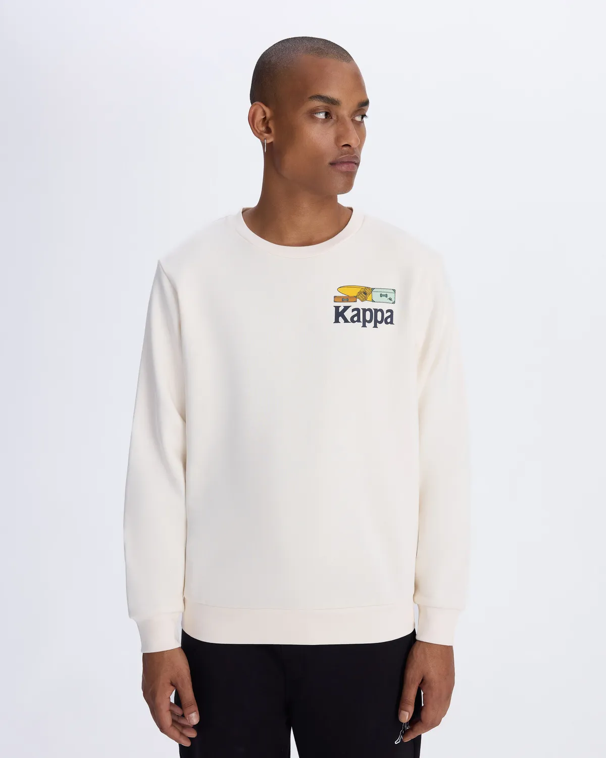 Beyaz Authentic Graphik Pyke Unisex Beyaz Regular Fit Sweatshirt