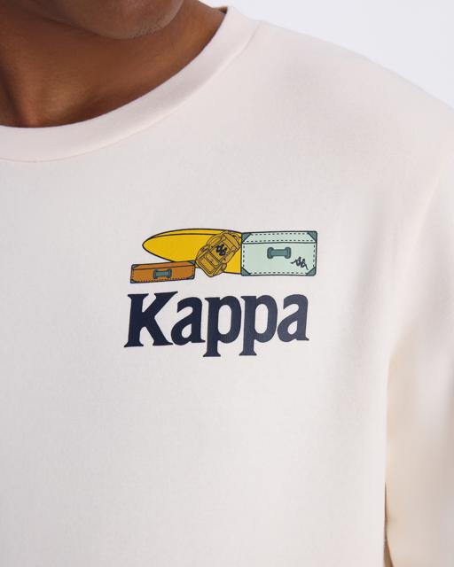 Beyaz Authentic Graphik Pyke Unisex Beyaz Regular Fit Sweatshirt - KAPPA® Türkiye