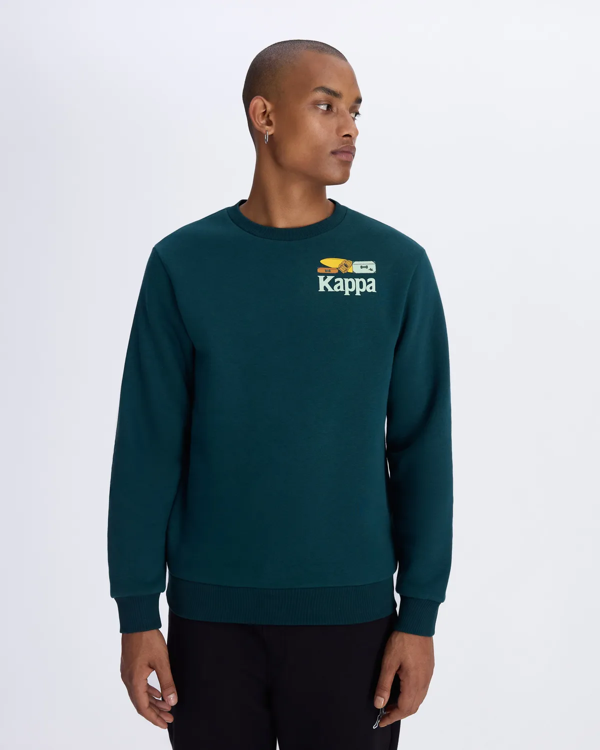 Yeşil Authentic Graphik Pyke Unisex Petrol Yeşili Regular Fit Sweatshirt
