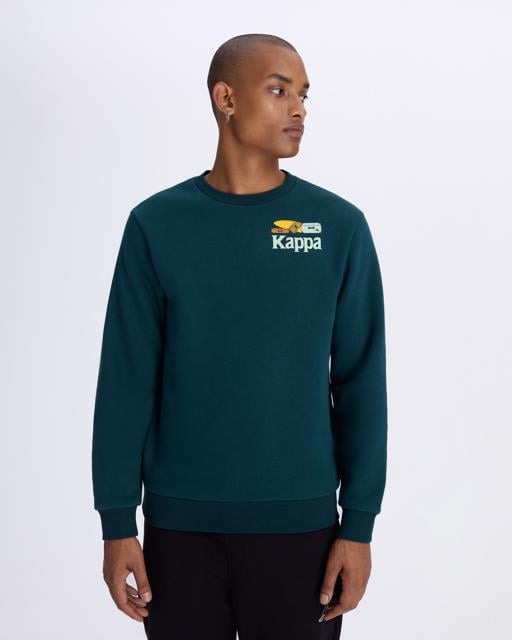 Yeşil Authentic Graphik Pyke Unisex Petrol Yeşili Regular Fit Sweatshirt - KAPPA® Türkiye