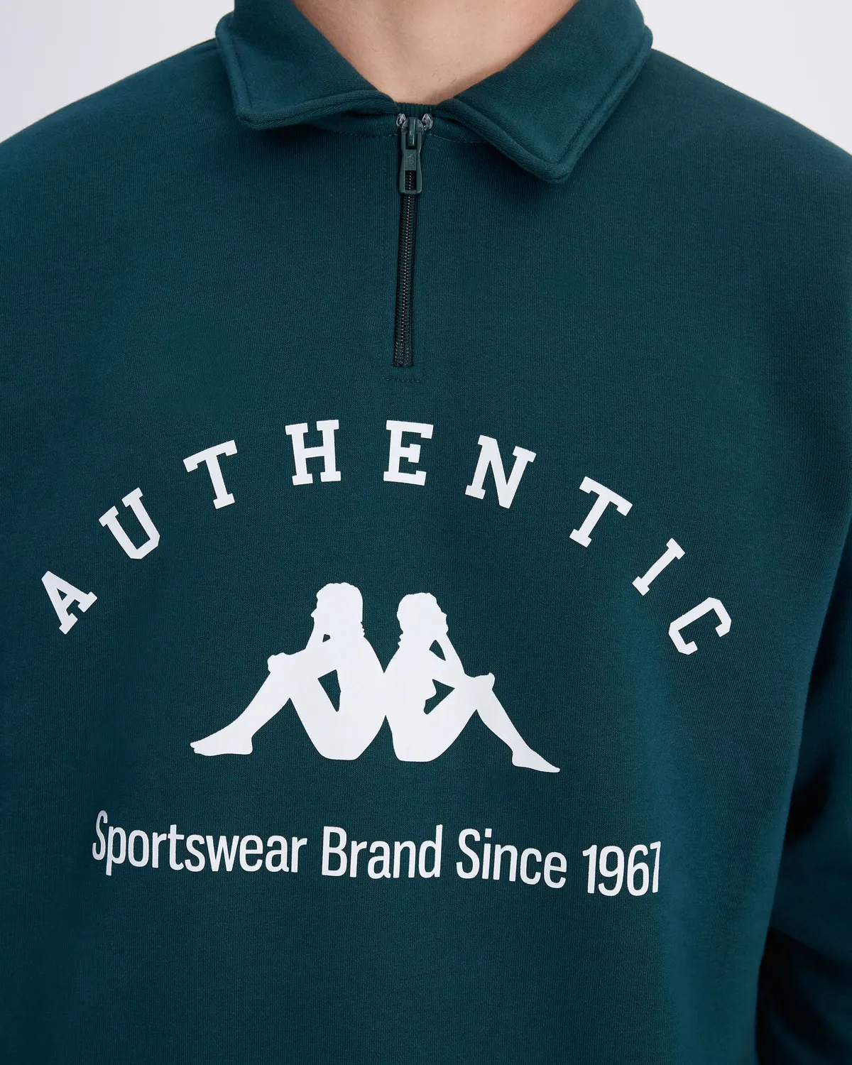 Yeşil Authentic Pola Organic Tur Erkek Petrol Yeşili Comfort Fit Sweatshirt