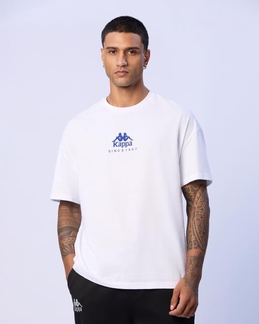 Beyaz Chibaf Tee Erkek Beyaz Oversize Fit Tişört - KAPPA® Türkiye