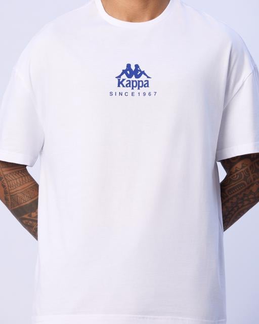 Beyaz Chibaf Tee Erkek Beyaz Oversize Fit Tişört - KAPPA® Türkiye