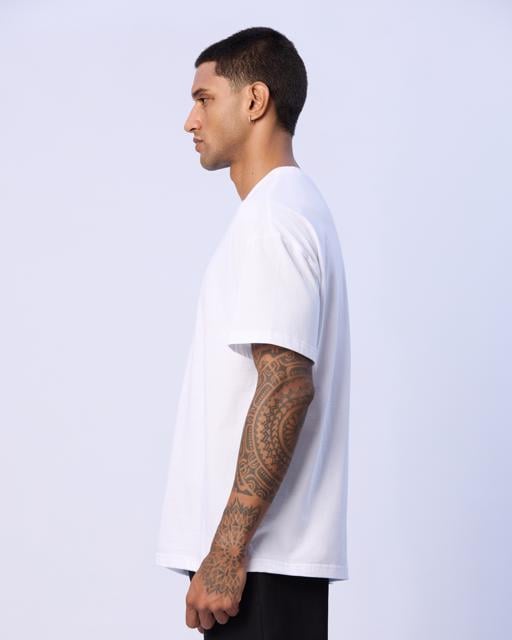 Beyaz Chibaf Tee Erkek Beyaz Oversize Fit Tişört - KAPPA® Türkiye