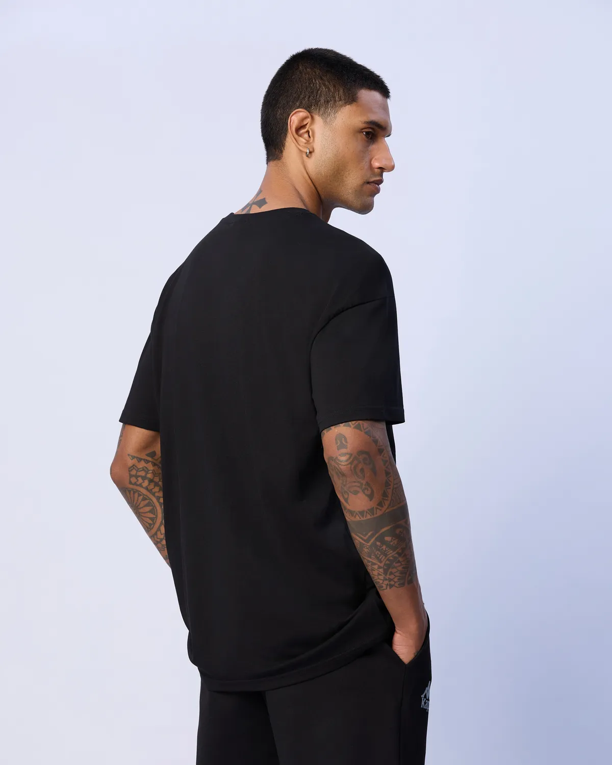 Siyah Chibaf Tee Erkek Siyah Oversize Fit Tişört