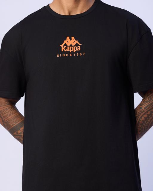 Siyah Chibaf Tee Erkek Siyah Oversize Fit Tişört - KAPPA® Türkiye