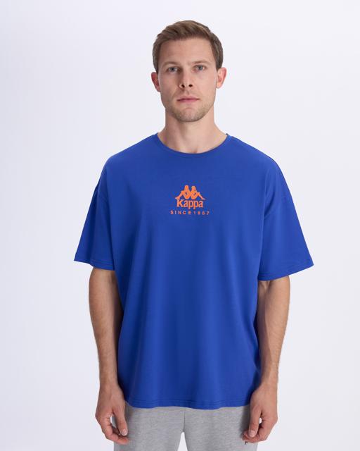Mavi Chibaf Tee Erkek Mavi Oversize Fit Tişört - KAPPA® Türkiye