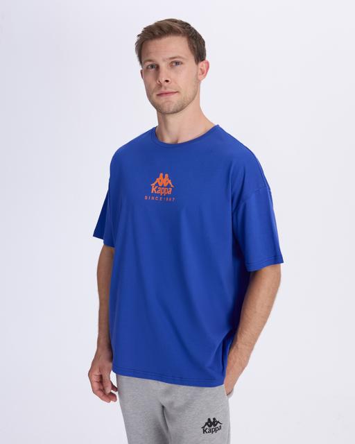 Mavi Chibaf Tee Erkek Mavi Oversize Fit Tişört - KAPPA® Türkiye