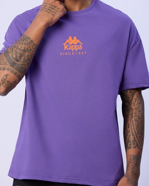 Mor Chibaf Tee Erkek Menekşe Moru Oversize Fit Tişört - KAPPA® Türkiye