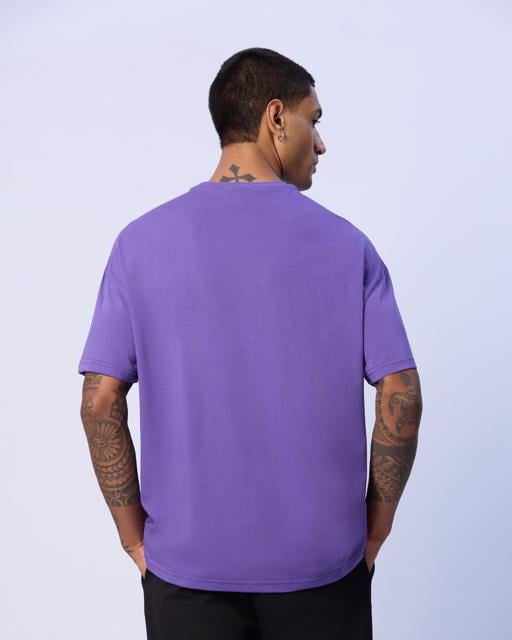 Mor Chibaf Tee Erkek Menekşe Moru Oversize Fit Tişört - KAPPA® Türkiye