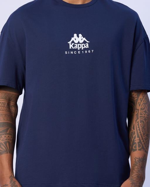 Mavi Chibaf Tee Erkek Lacivert Oversize Fit Tişört - KAPPA® Türkiye