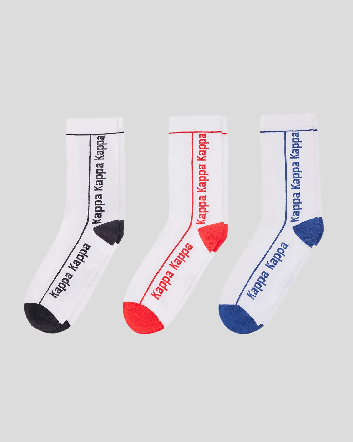 Beyaz Madis 3pack Unisex Beyaz-Kırmızı-Mavi Çorap