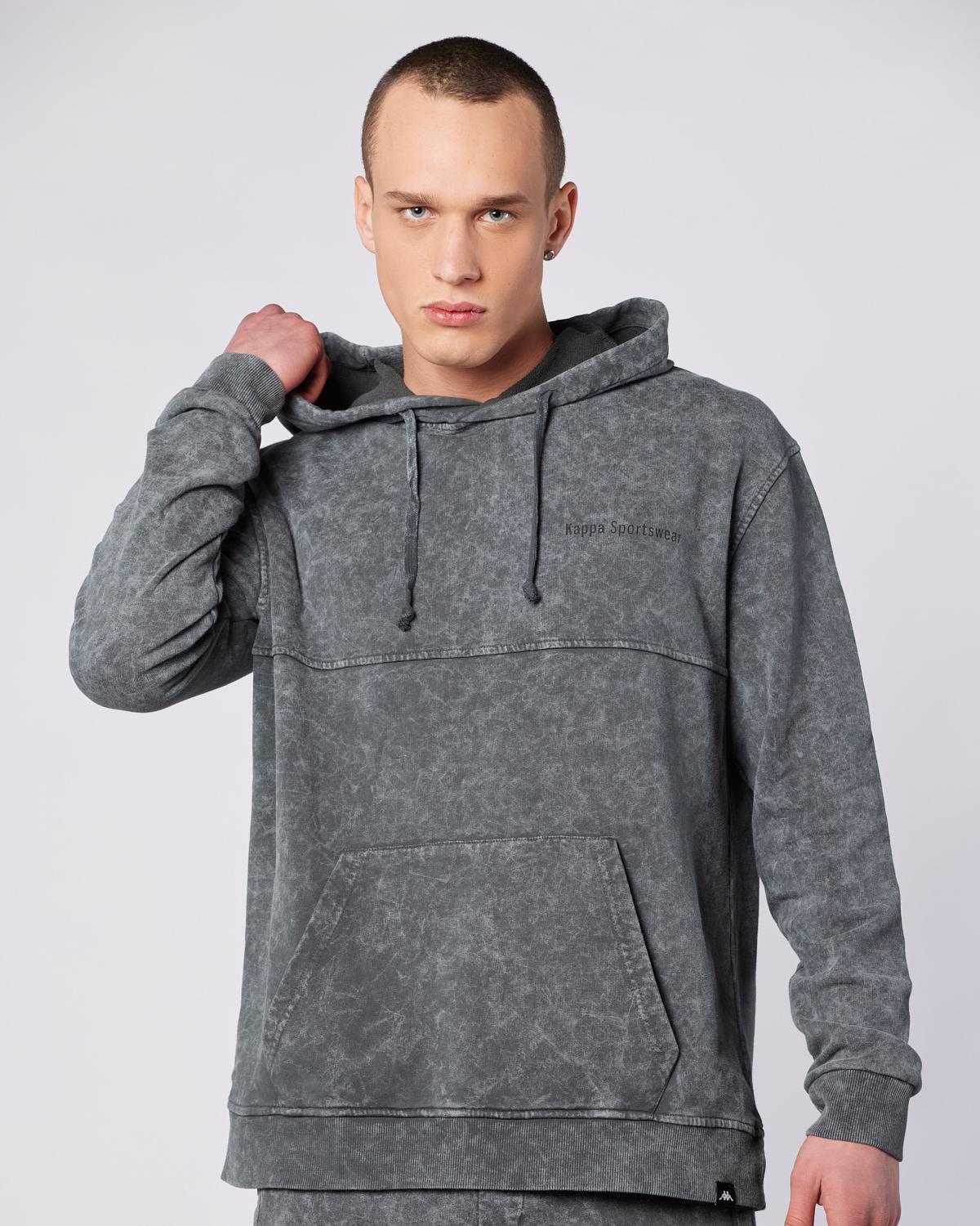 The Taste Of A Man 32cm×41cm Authentic Theo As Erkek Antrasit Comfort Hoodie | KAPPA® Türkiye