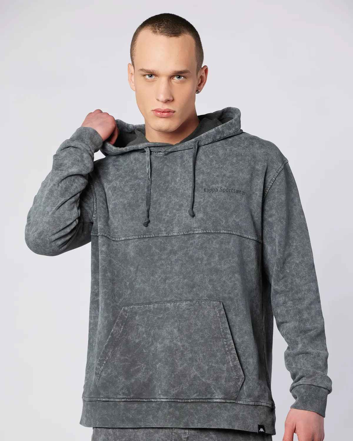 Siyah Authentic Theo As Erkek Antrasit Comfort Fit Hoodie